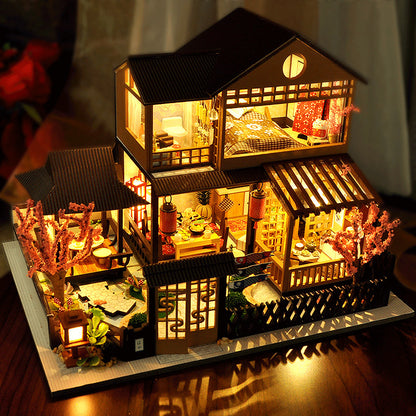 Handcrafted model of a cabin
