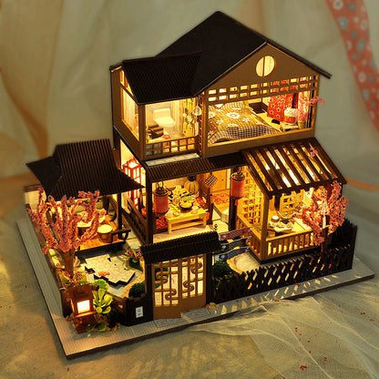 Handcrafted model of a cabin