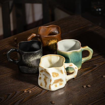 Handcrafted rough earthenware cups