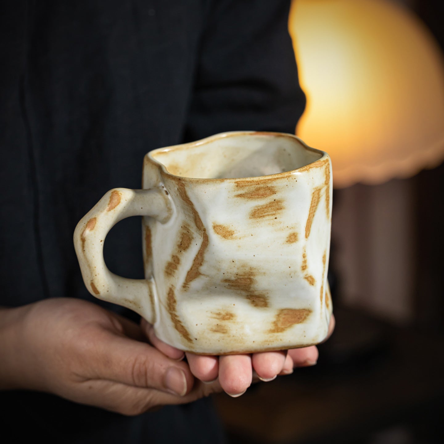 Handcrafted rough earthenware cups
