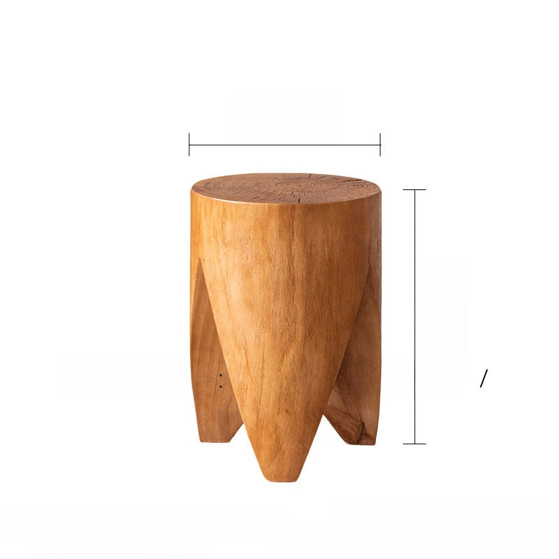Handcrafted Solid Wood Side Table