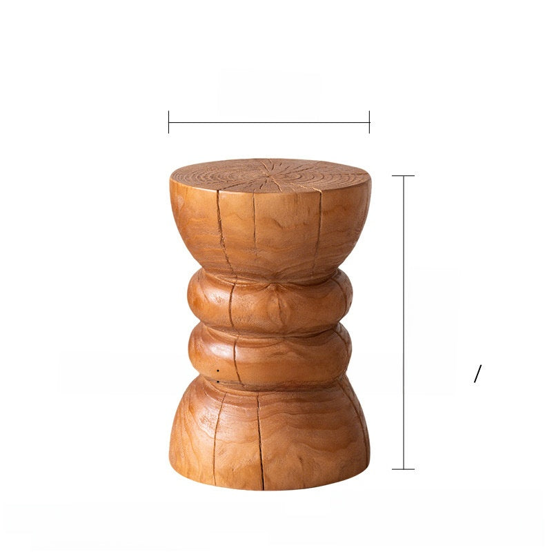 Handcrafted Solid Wood Side Table