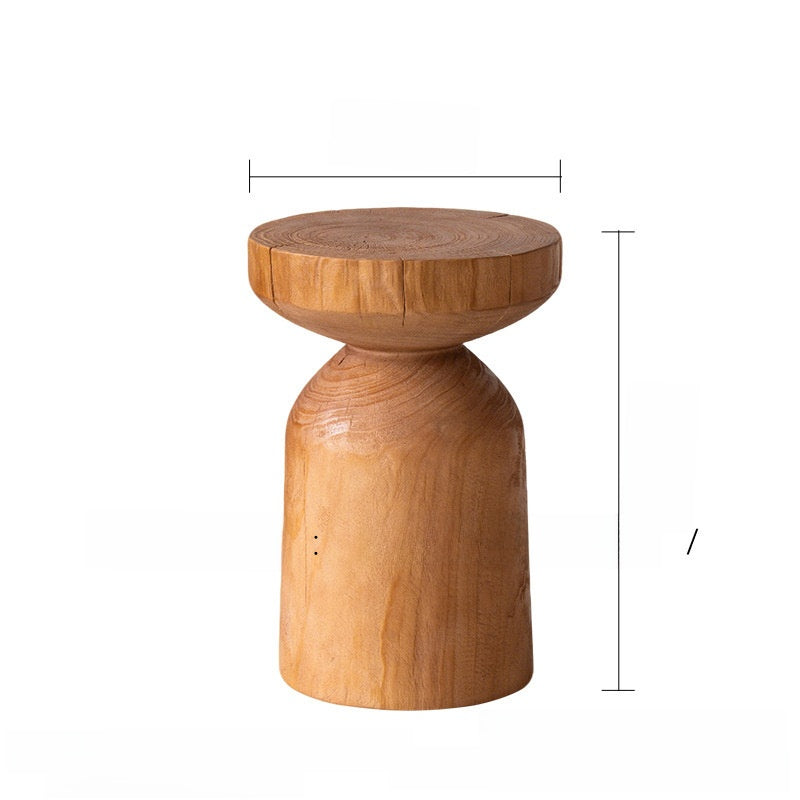 Handcrafted Solid Wood Side Table