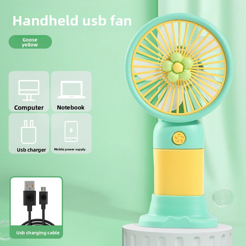 Handheld cartoon-style small fan