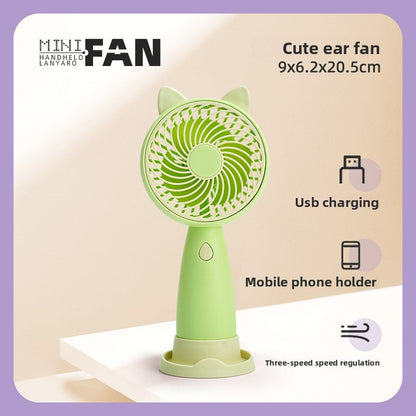 Handheld cartoon-style small fan