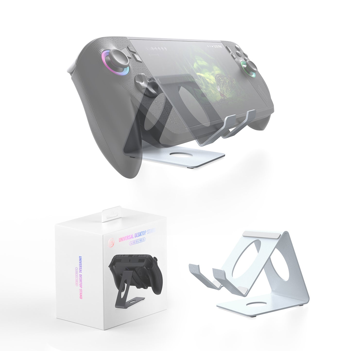 Handheld console desktop stand and phone stand