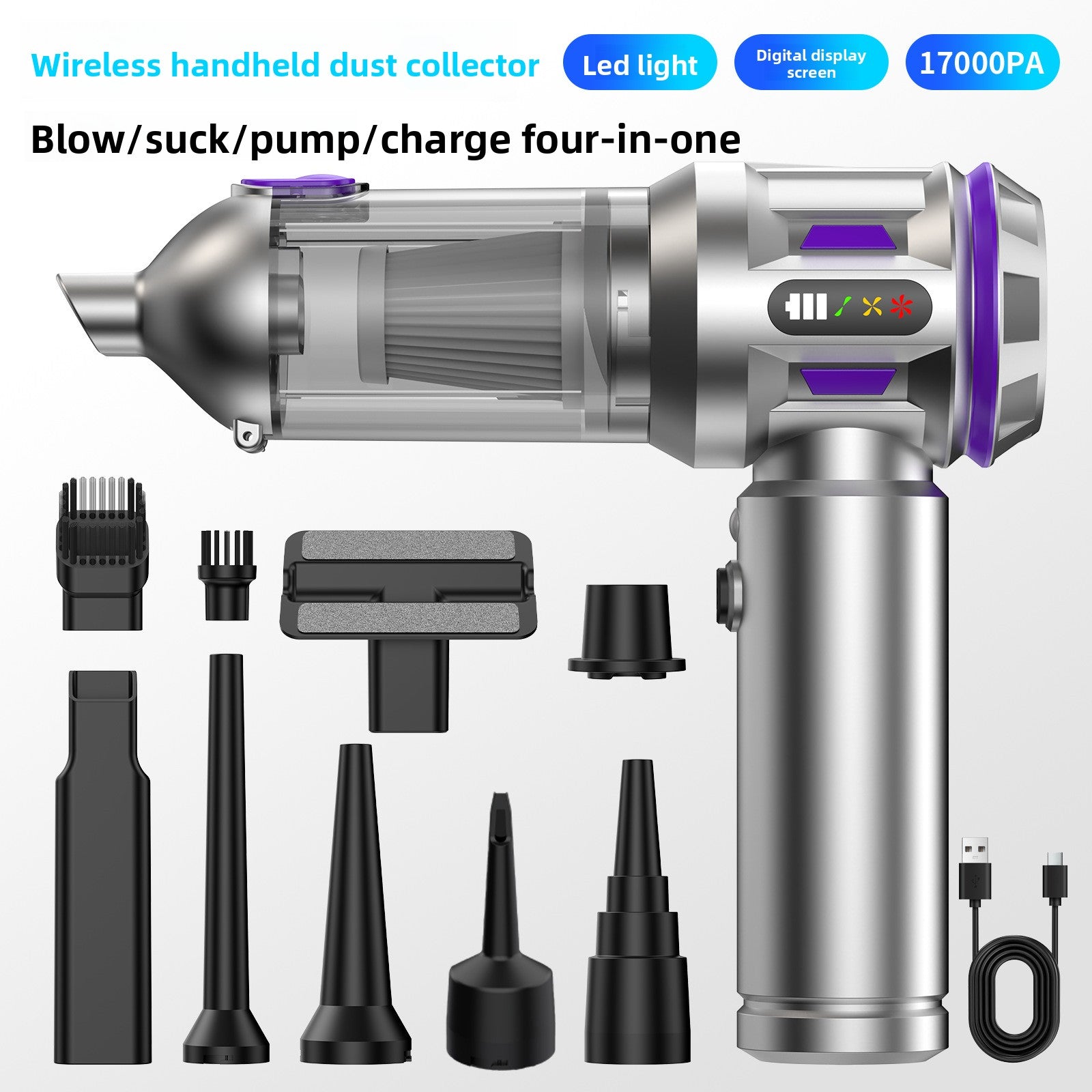 Handheld Cordless Vacuum Cleaner Blower Inflator