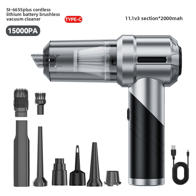 Handheld Cordless Vacuum Cleaner with Blowing and Inflation Functions