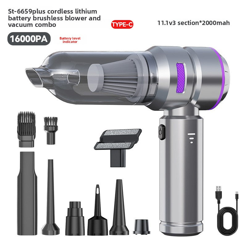 Handheld Cordless Vacuum Cleaner with Blowing and Inflation Functions