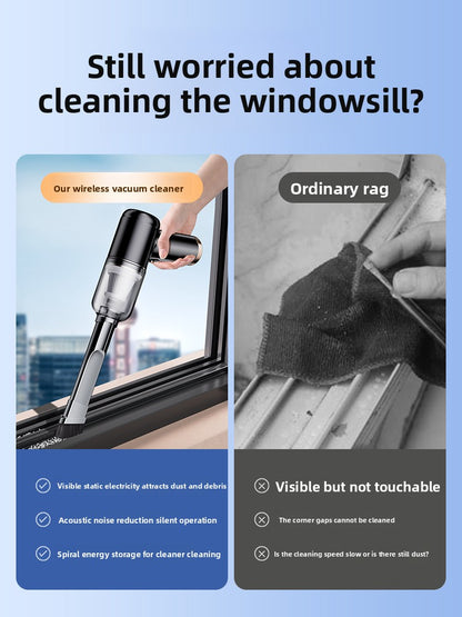 Handheld Cordless Window Vacuum Cleaner with Blowing Function