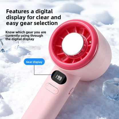 Handheld Digital Display USB Rechargeable Fan