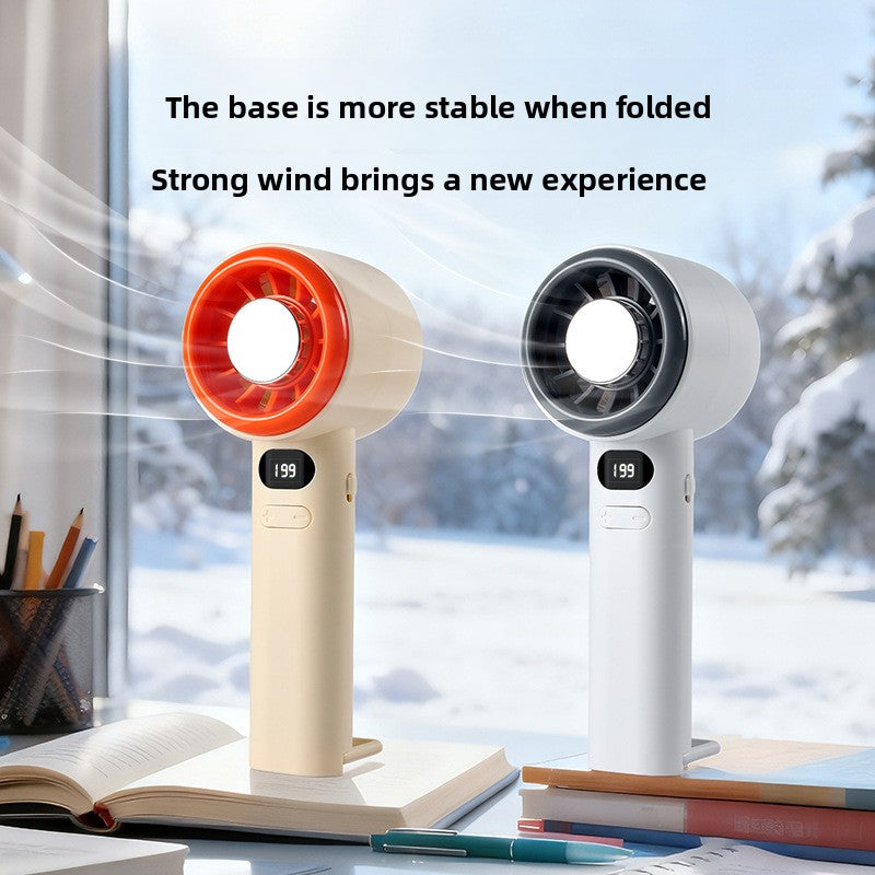 Handheld Digital Display USB Rechargeable Fan