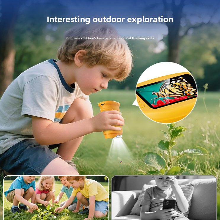 Handheld Digital Microscope for Children with 20MP HD Camera