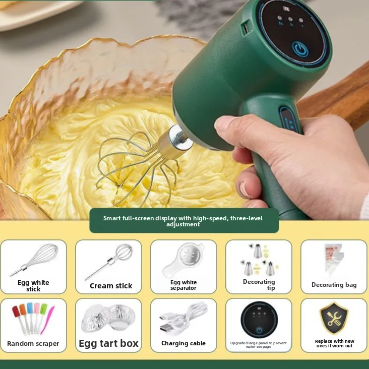 Handheld Electric Egg Beater and Mixer