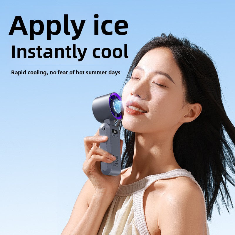 Handheld Folding Digital Display Neck Fan