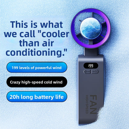 Handheld Folding Digital Display Neck Fan