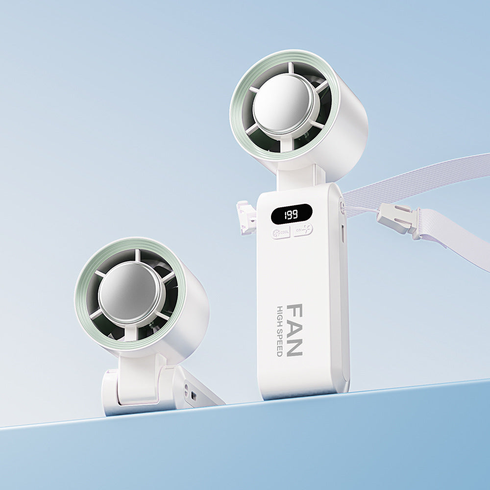 Handheld Folding Digital Display Neck Fan