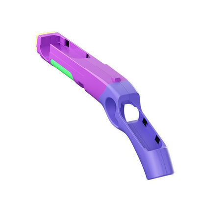 Handheld game gun with body-sensing gunstock