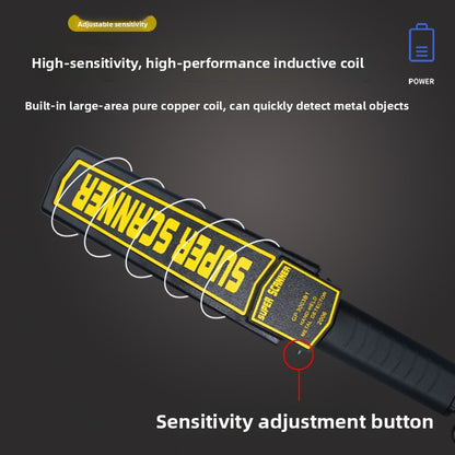 Handheld High Precision Metal Detector with Sound/Light Alarm