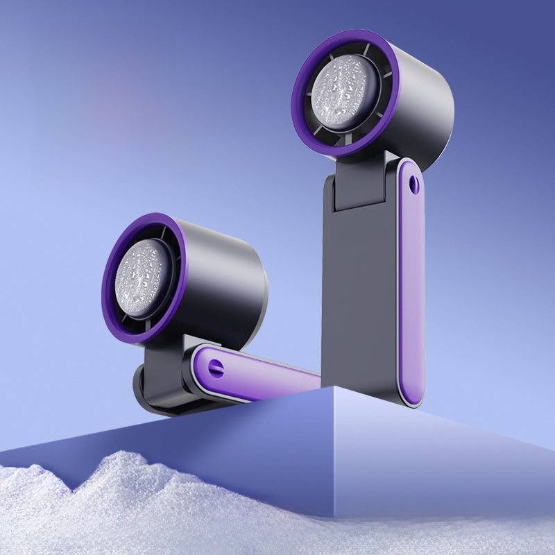 Handheld Ice Cooling Semiconductor Mini Fan with Turbo Folding Design