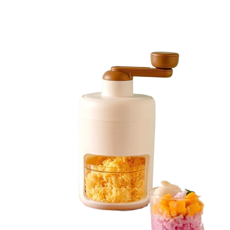 Handheld manual ice slush maker