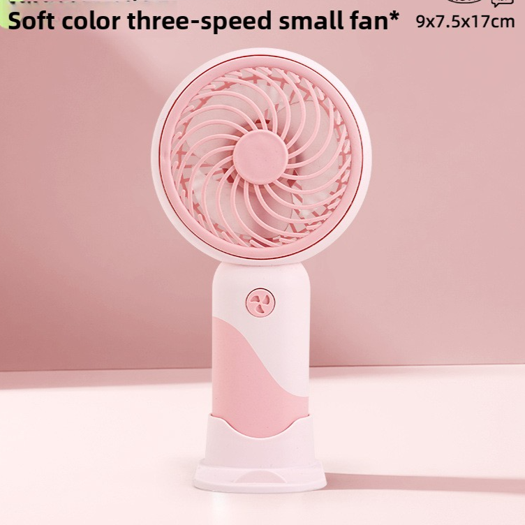 Handheld Mini Fan with Cartoon Flower Design, USB-Powered Desktop Portable Fan