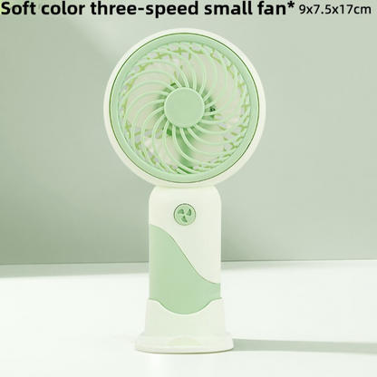 Handheld Mini Fan with Cartoon Flower Design, USB-Powered Desktop Portable Fan