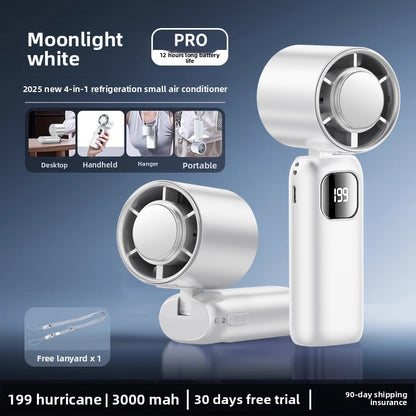 Handheld Mini Fan with Semiconductor Cooling and LED Display