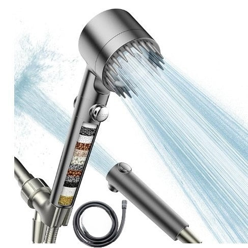 Handheld Pressurized Shower Head with Filter