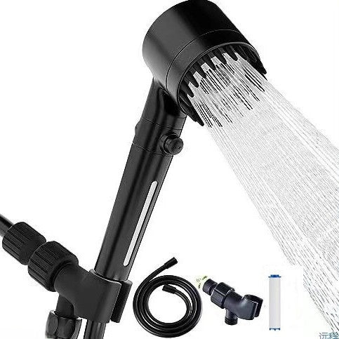 Handheld Pressurized Shower Head with Filter