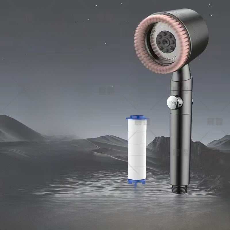 Handheld Pressurized Shower Head with Filter