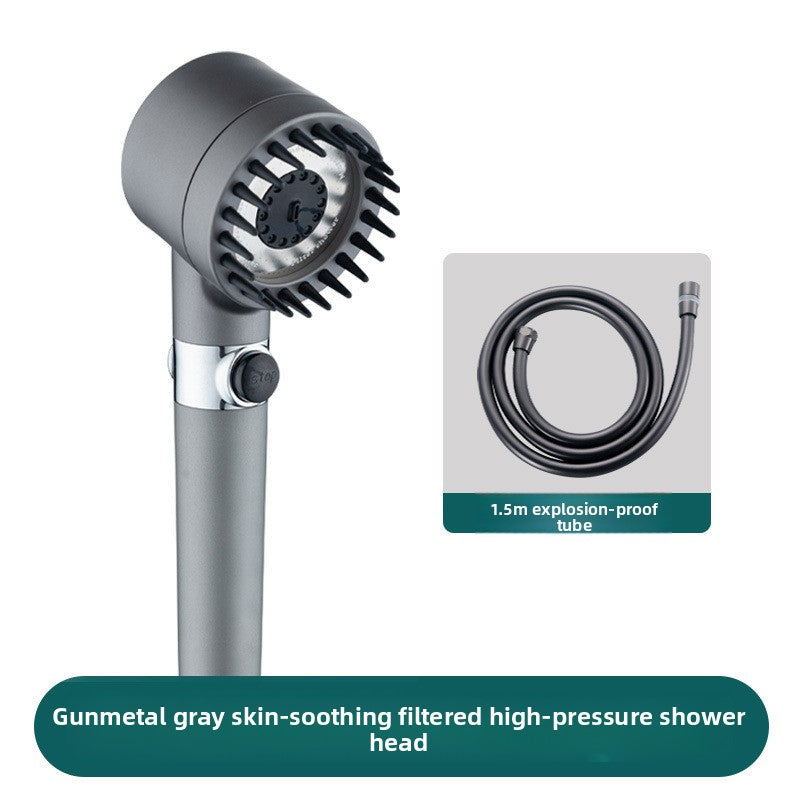 Handheld Pressurized Shower Head with Filter