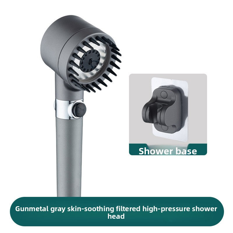 Handheld Pressurized Shower Head with Filter