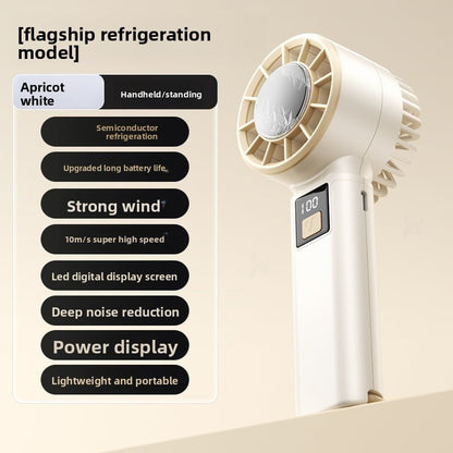 Handheld semiconductor-cooled portable mini cooling electric fan