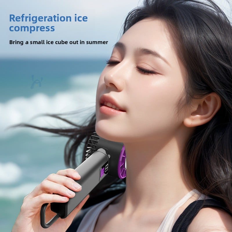 Handheld semiconductor-cooled portable mini cooling electric fan
