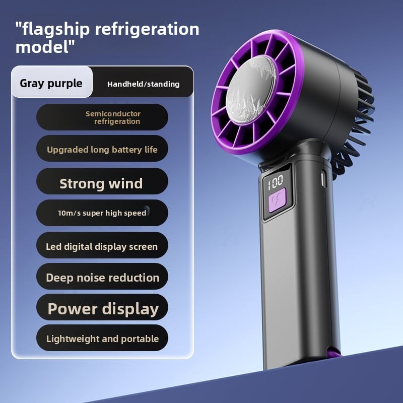 Handheld semiconductor-cooled portable mini cooling electric fan