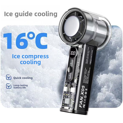 Handheld Semiconductor Cooling Fan with Adjustable Speed