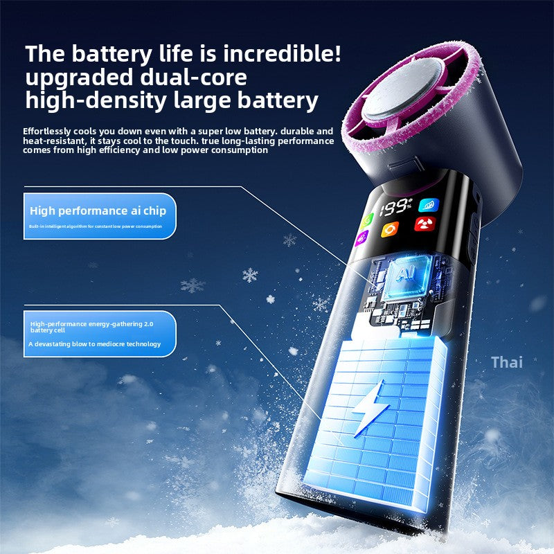 Handheld Semiconductor Ice Cooling USB Rechargeable Mini Fan