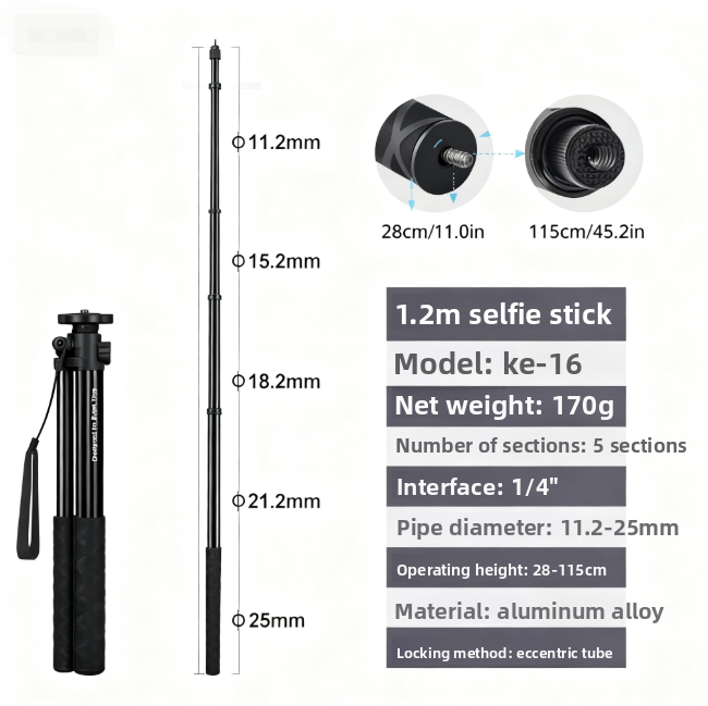 Handheld Shooting Bracket for Insta360 and DJI Osmo Action Cameras