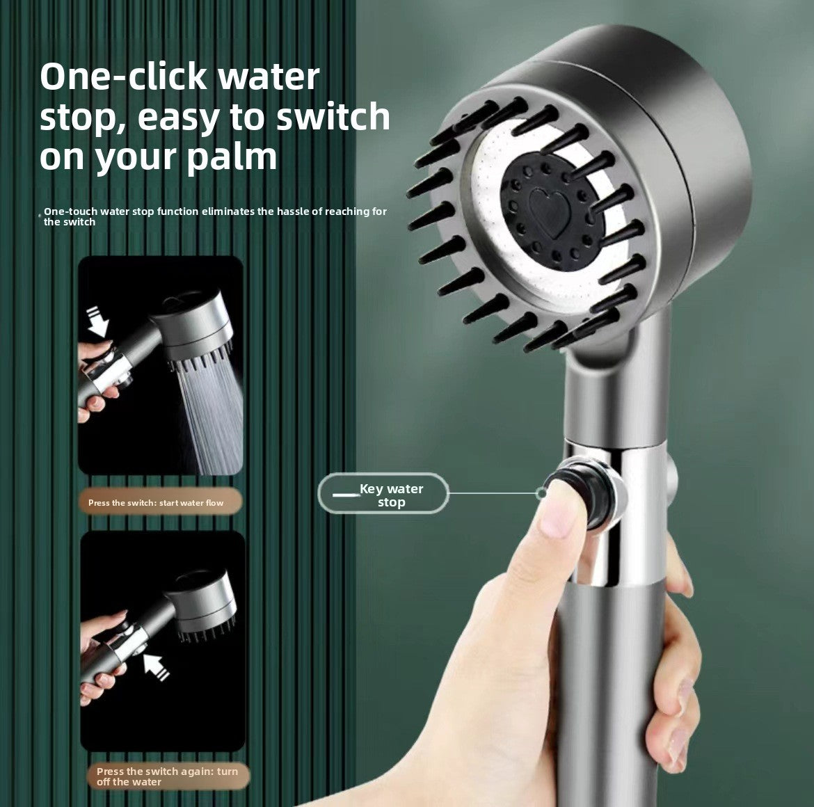 Handheld Shower Head with Filter and Multiple Spray Modes