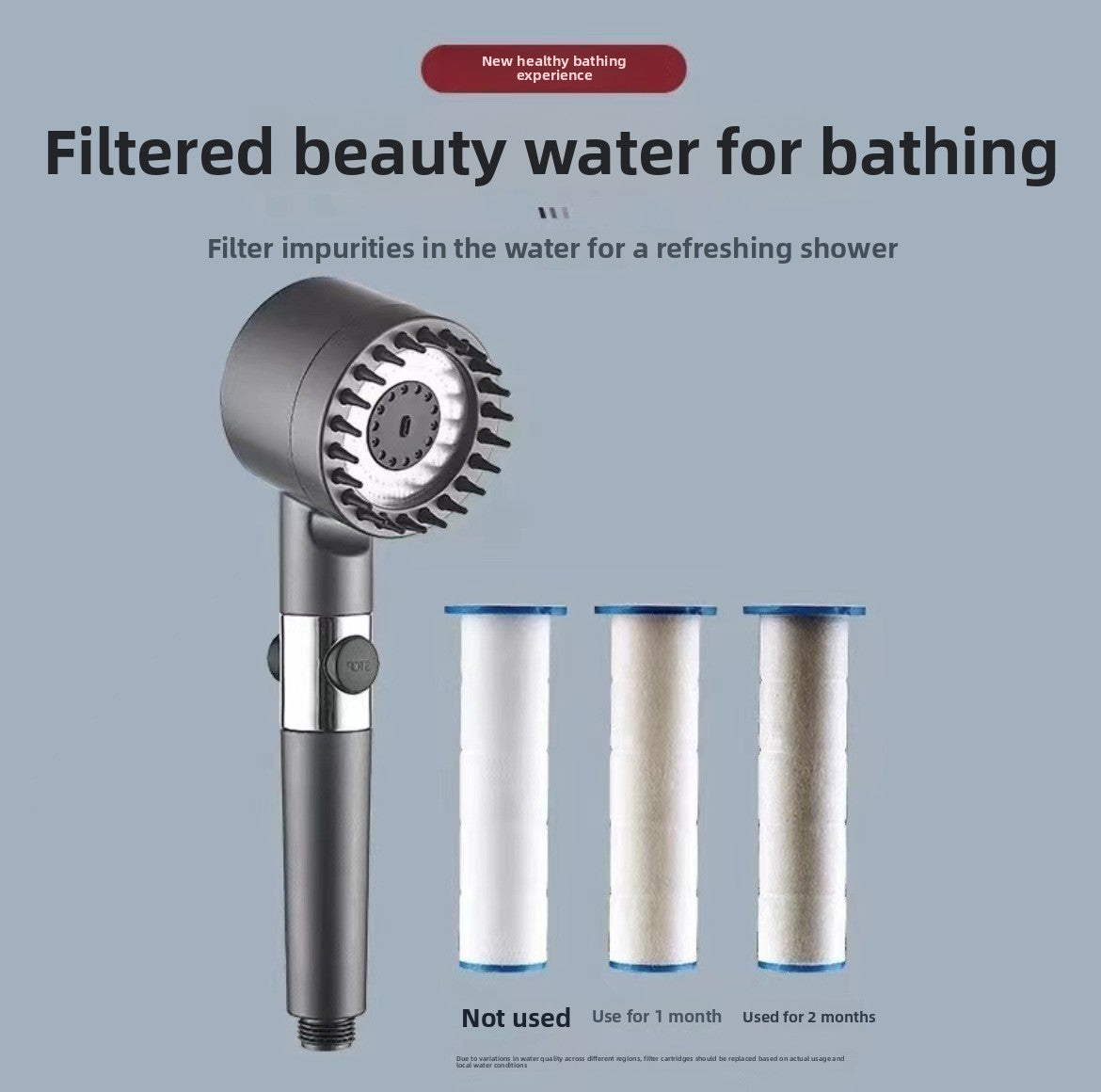Handheld Shower Head with Filter and Multiple Spray Modes