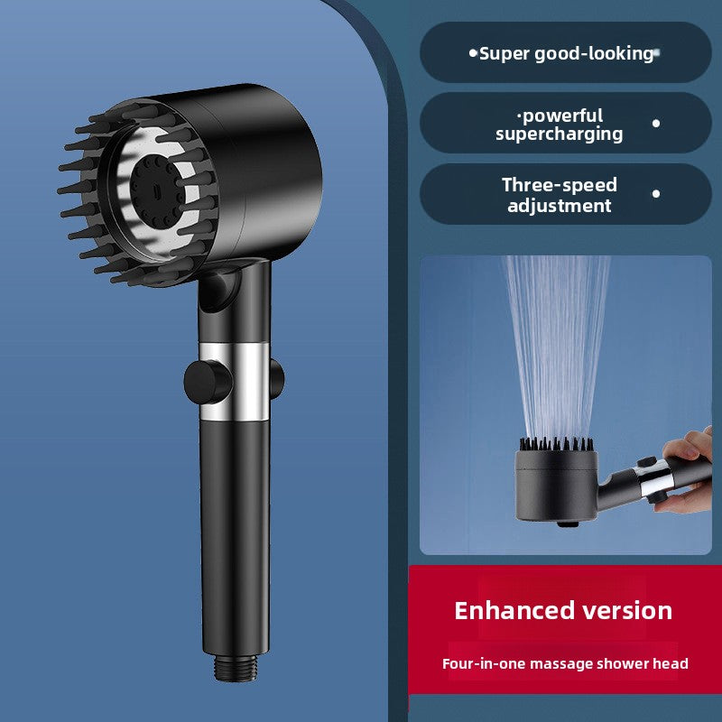 Handheld Shower Head with Filter and Pressure Boost