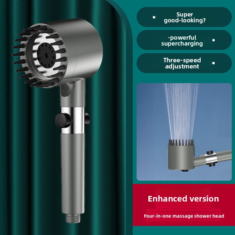 Handheld Shower Head with Filter and Pressure Boost