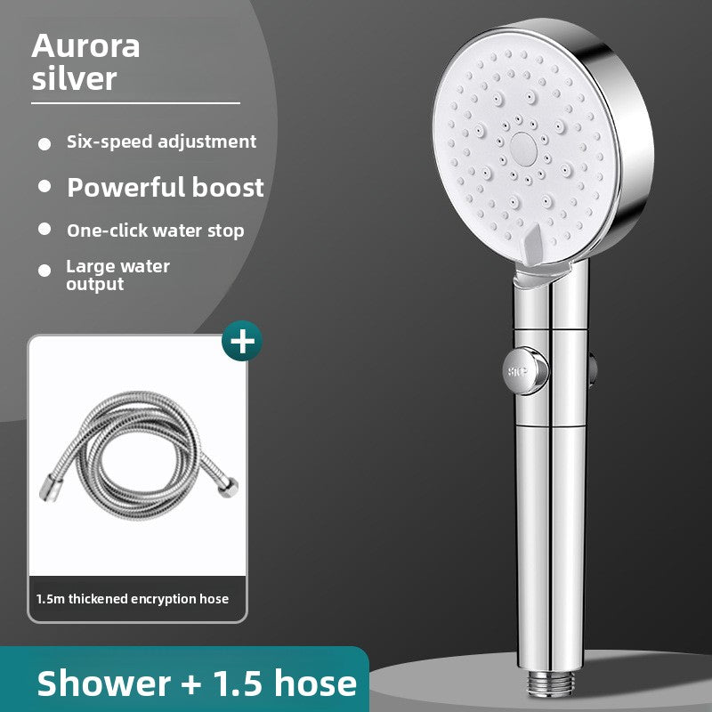 Handheld Shower Set with Four-Speed Filter and Pressurized Spray