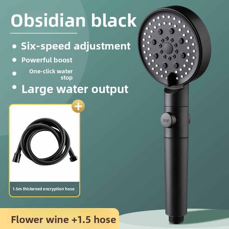 Handheld Shower Set with Four-Speed Filter and Pressurized Spray