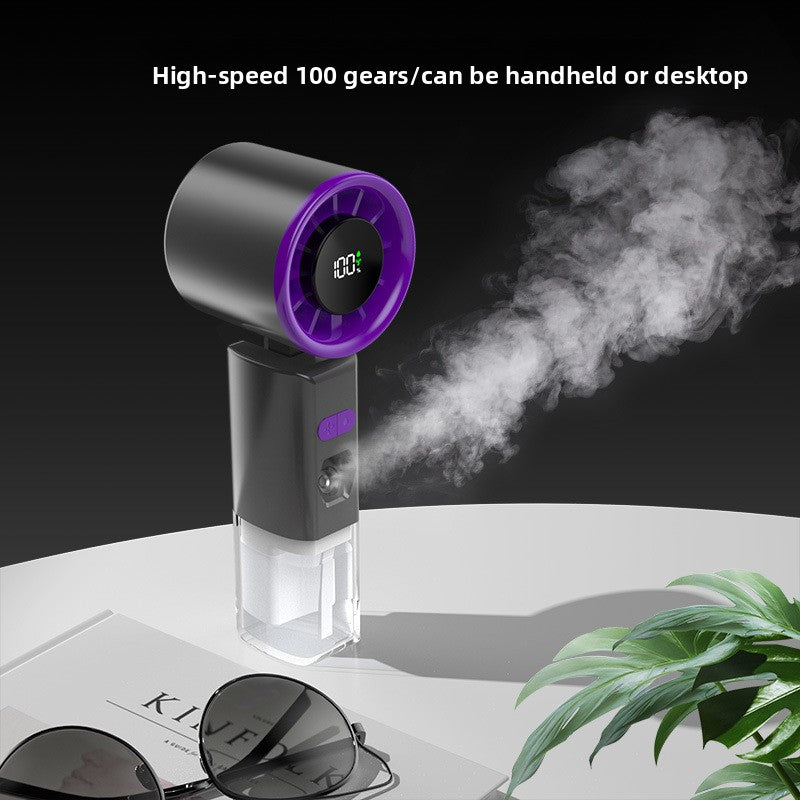 Handheld Spray Fan, High-Speed Portable USB Charging
