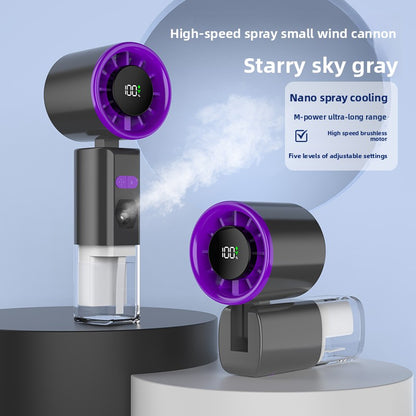 Handheld Spray Fan, High-Speed Portable USB Charging