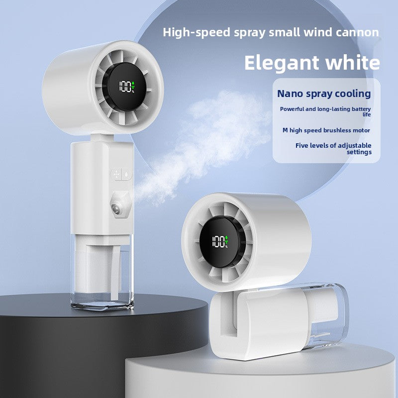 Handheld Spray Fan, High-Speed Portable USB Charging