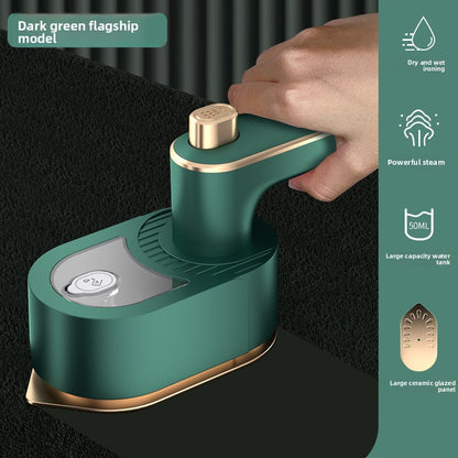 Handheld steam ironing machine