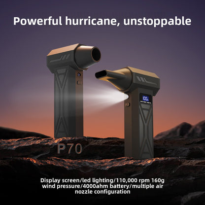 Handheld Turbo Blower Fan with USB Rechargeable Battery